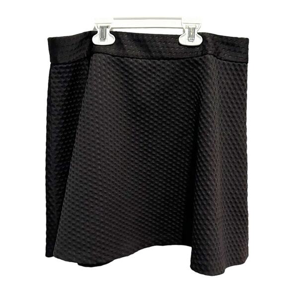 Banana Republic Skirt 10 Petite Black Skater BR Textured Flare A-line Mini Short - Picture 1 of 14